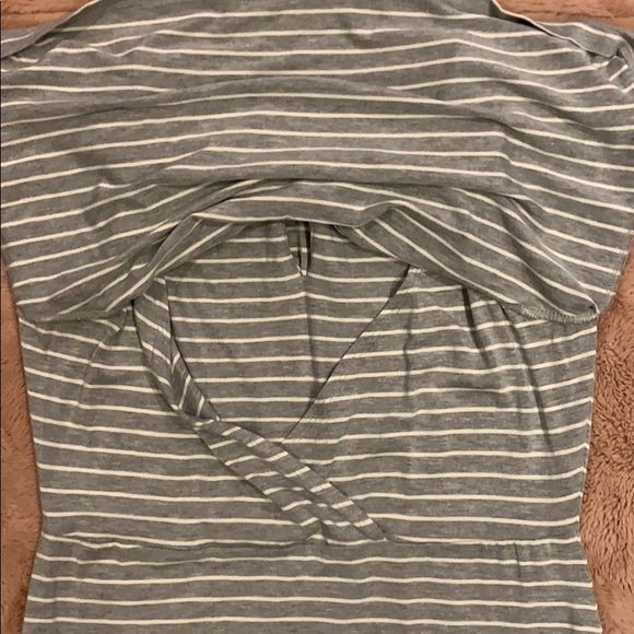 Grey maternity/ breastfeeding dress - Picture 3 of 7